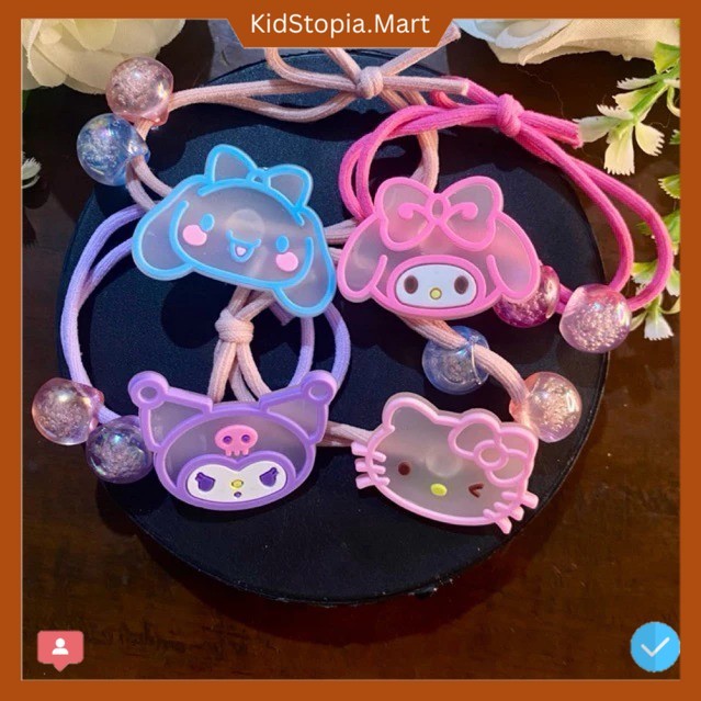 KidStopia.Mart PT 13 ผ้าผูกผมน่ารัก Kuromi Sanrio Character Hair Ties / ยางรัดผมคุโรมิ