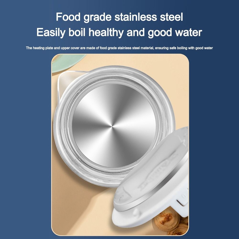 กาต้มน้ําไฟฟ้ามือความจุขนาดใหญ่ 2.3 ลิตรพร้อมระบบปิดอัตโนมัติกาต้มน้ําร้อน, กาต้มน้ําแก้วซิลิกาโบรอนสูงที่ทนทานอุปกรณ์ครัว - รูปที่ 7