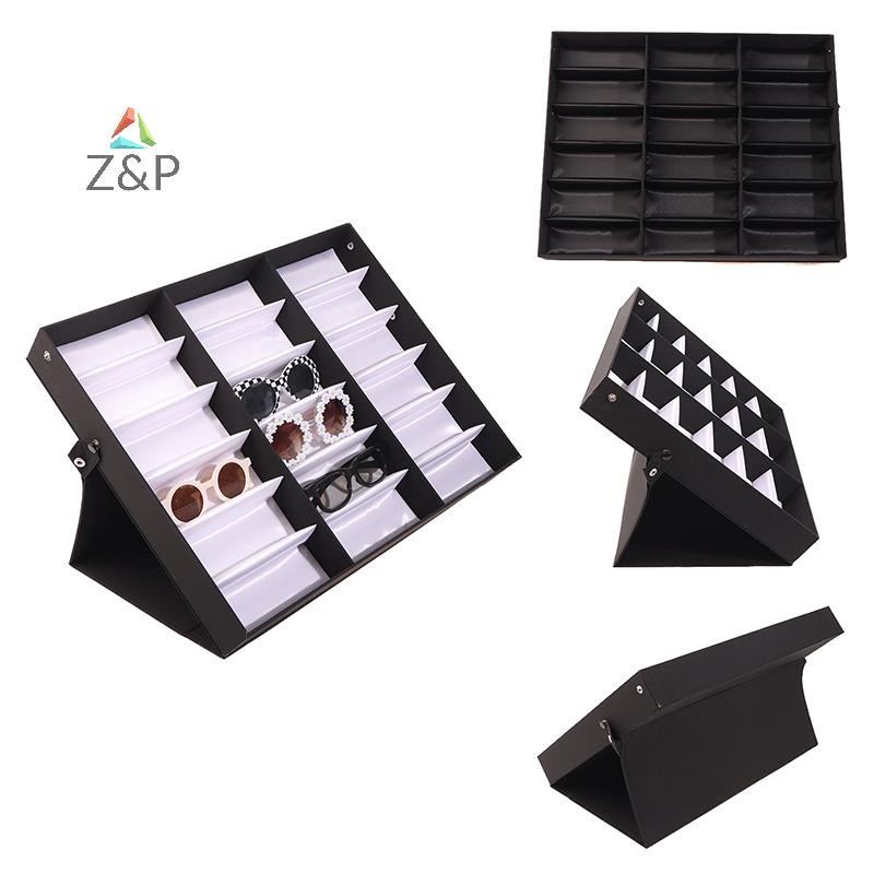 Z&P 5/18 กริดพลิกแว่นตาในกล่องแสดงตู้โชว์ สำหรับการจัดเก็บและแสดงตัวอย่างแว่นตากันแดด ทั้งผู้หญิงและผู้ชาย พร้อมบริการ COD ราคา ถูกที่สุด ดีลบีเคเค แกลเลอรีภาพที่ 2