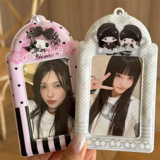 สตรอเบอร์รี่ Xiaomei Gemini 10 ซม.ผู้ถือบัตรโพลารอยด์ Aidou การ์ดขนาดเล็ก Campus Card Storage กระเป๋าแสดงจี้