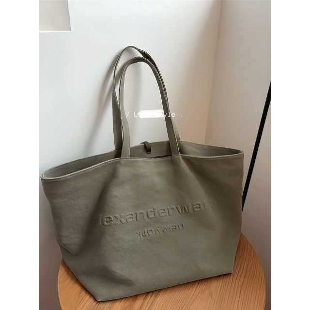 กระเป๋าช้อปปิ้ง 2025 Classic King Canvas Bag Ladies Casual Trend Fitness Handbag Shoulder Tote Bag
