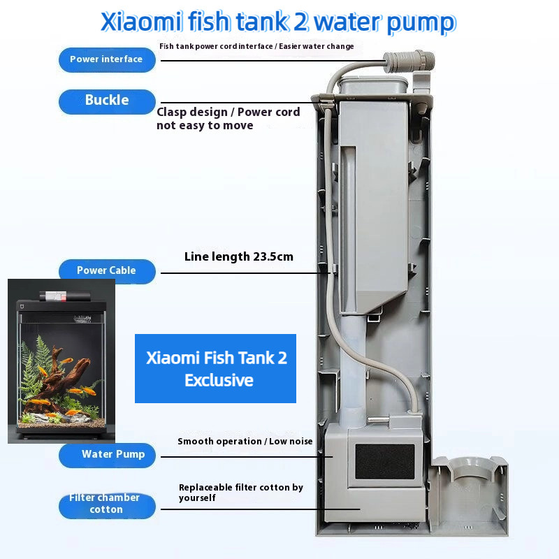 ตู้ปลา Xiaomi 2 ปั๊มน้ํา Mijia Smart Desktop Fish Tank Dedicated Aquarium Mute Painting Geometry