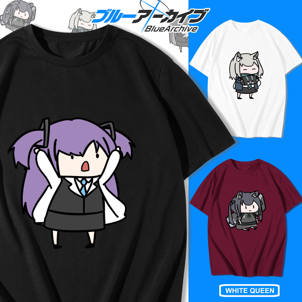 WHITE QUEEN - เสื้อยืด BLUE ARCHIVE CHARACTER CHIBI - เสื้อยืด DISTRO สําหรับผู้ชายและผู้หญิง ANIME 