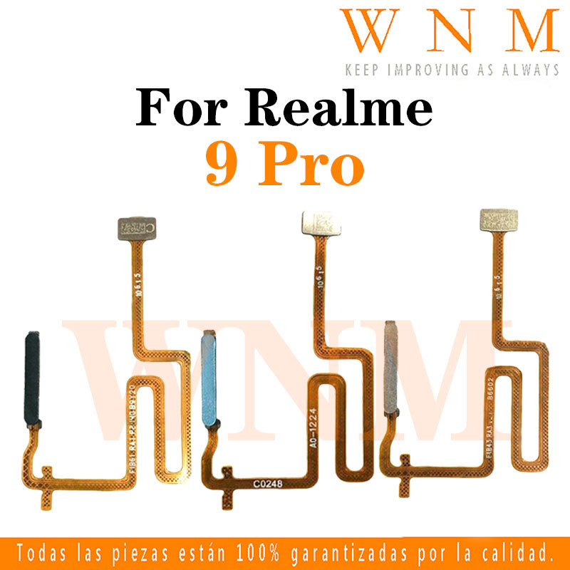 สําหรับRealme 9 Pro On Offสวิทช์บ้านเริ่มต้นปุ่มลายนิ้วมือฟรีสายยืดหยุ่นTouch IDเมนูFlex Cableเปลี่ยน