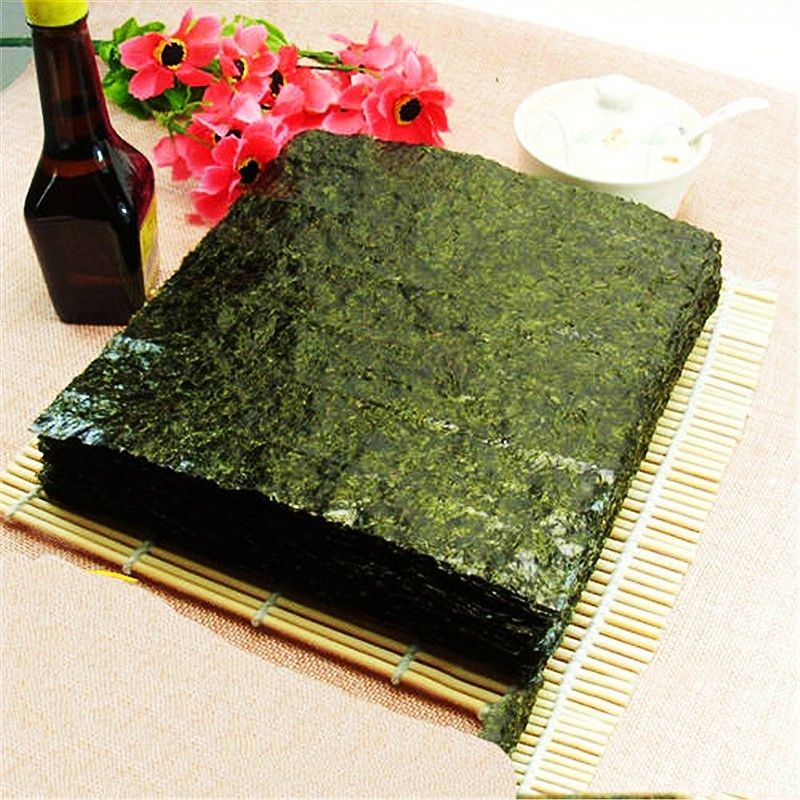สินค้าใหม่พร้อมสต็อกซูชิสาหร่าย Dark Green Seaweed Sushi Cuisine Sushi Seaweed Seaweed Rice Pack 50 