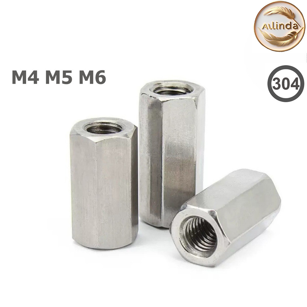 [จัดส่งด่วน] คอลัมน์หกเหลี่ยมสแตนเลส 304 M4/M5/M6 (-WDY-RM-TH)