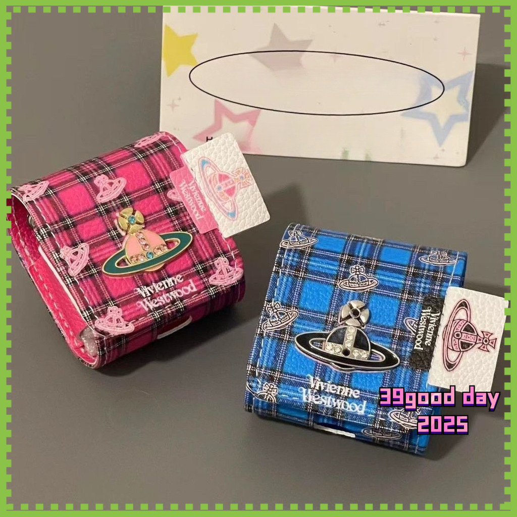 [VV] Plaid Planet เหมาะสําหรับบลูทูธไร้สายของ Apple pro/รุ่นที่ 3 AirPods ฝาครอบหูฟังรุ่นที่ 1/2 ป้อ