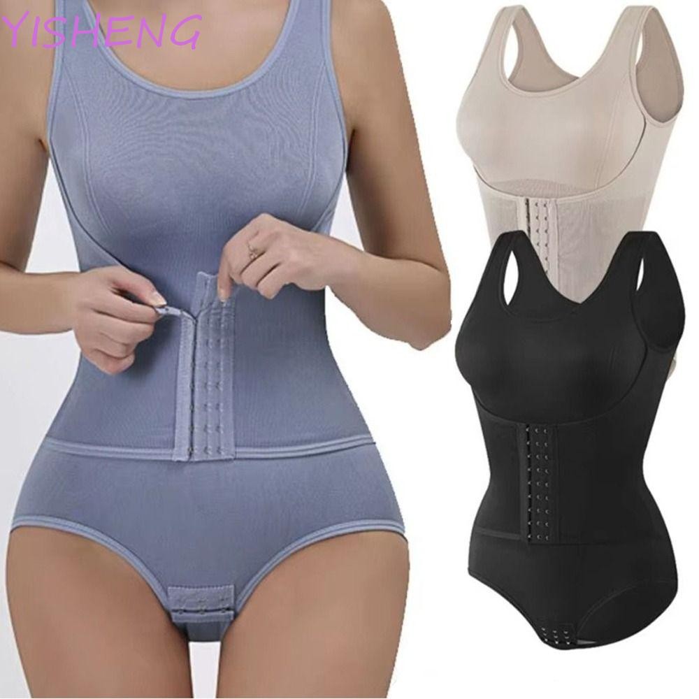 YISHENG58BS ผู้หญิงบอดี้สูท Shapewear, Multi-rows Hook High Compression Womens เอวเทรนเนอร์, Tummy C