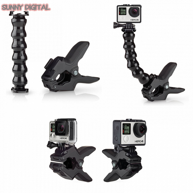 ขาตั้งกล้อง GoPro Hero อุปกรณ์เสริมแขนงู แคลมป์แข็งแรง สำหรับกล้องแอคชั่น Xiaoyi Mountain Dog ขาตั้งยืดหยุ่น