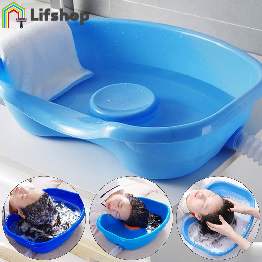 [HGB]ชุดอ่างล้างหน้าสระผมแบบแบน-Lying - รองรับคอตามหลักสรีระศาสตร์และระบบระบายน้ําแบบขยาย, เหมาะสําห