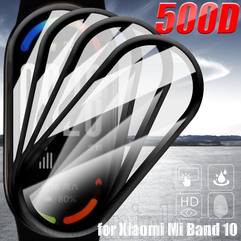 ฟิล์มกันรอยหน้าจอ 3D Full Coverage - สําหรับ Xiaomi Mi Band 10 - ไม่ใช่กระจก, นุ่ม, ป้องกันแสงสะท้อน - ฟิล์มสมาร์ทวอทช์ป้องกันรอยขีดข่วน - ฟิล์มป้องกัน HD