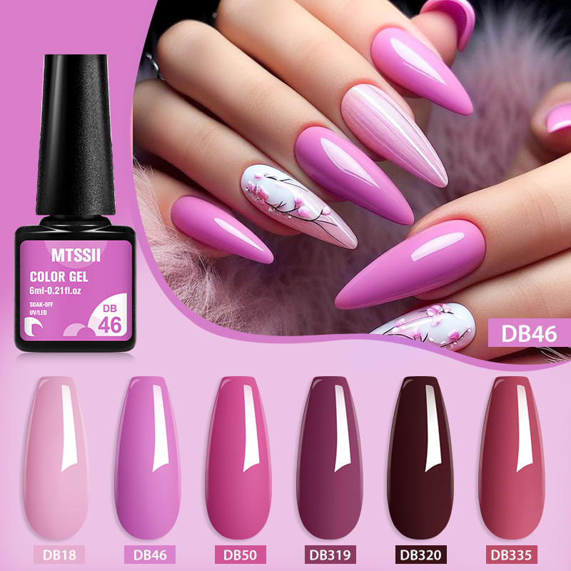 MTSSII 6 ชิ้น/เซ็ตฐาน Top Coat Function เจล Polish Soak Off UV Vernis เล็บเล็บเจลเคลือบเงาเล็บ Art
