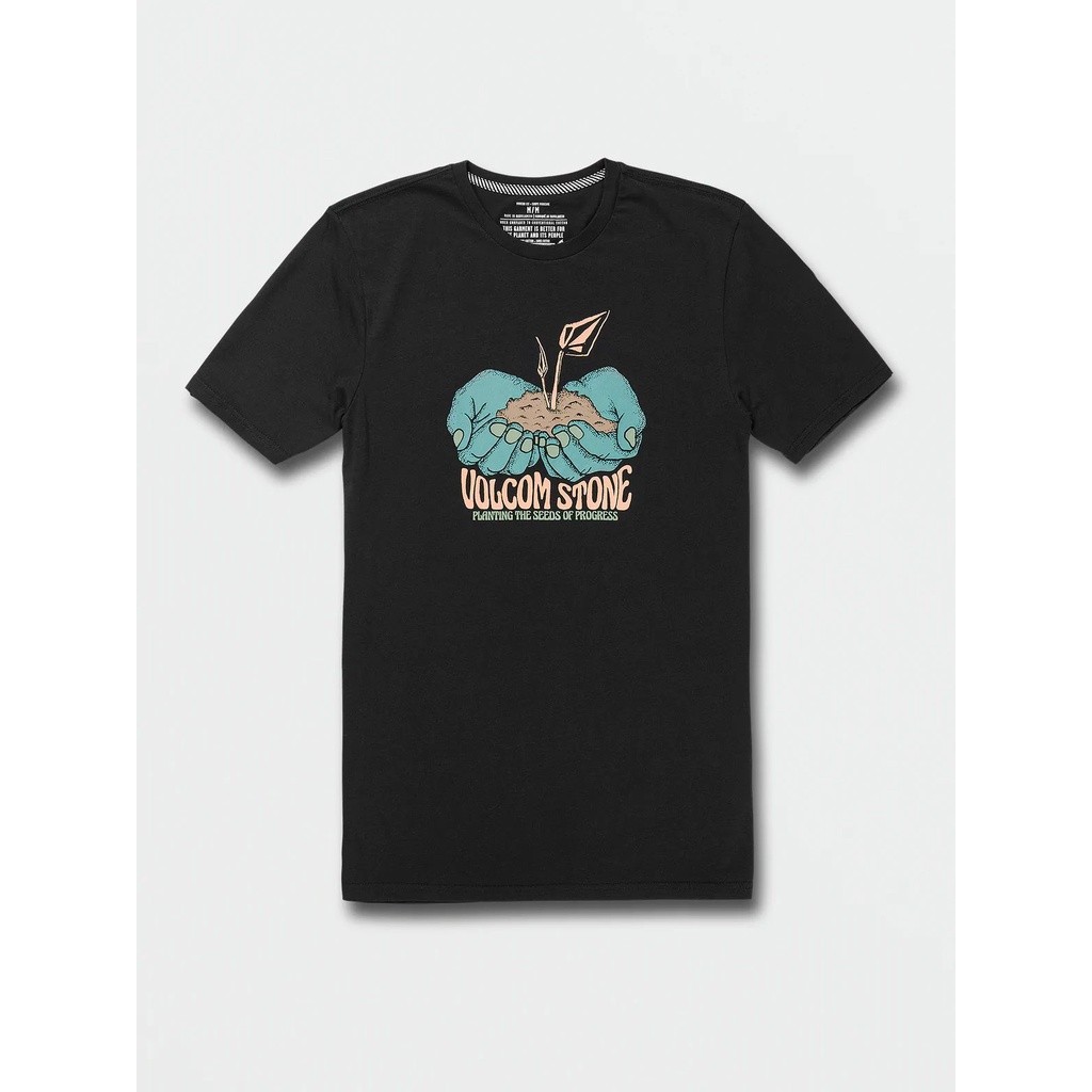 Volcom เสื้อยืดผู้ชาย ลายกราฟิก สไตล์คลาสสิก แขนสั้น ทำจากผ้าฝ้าย 100%