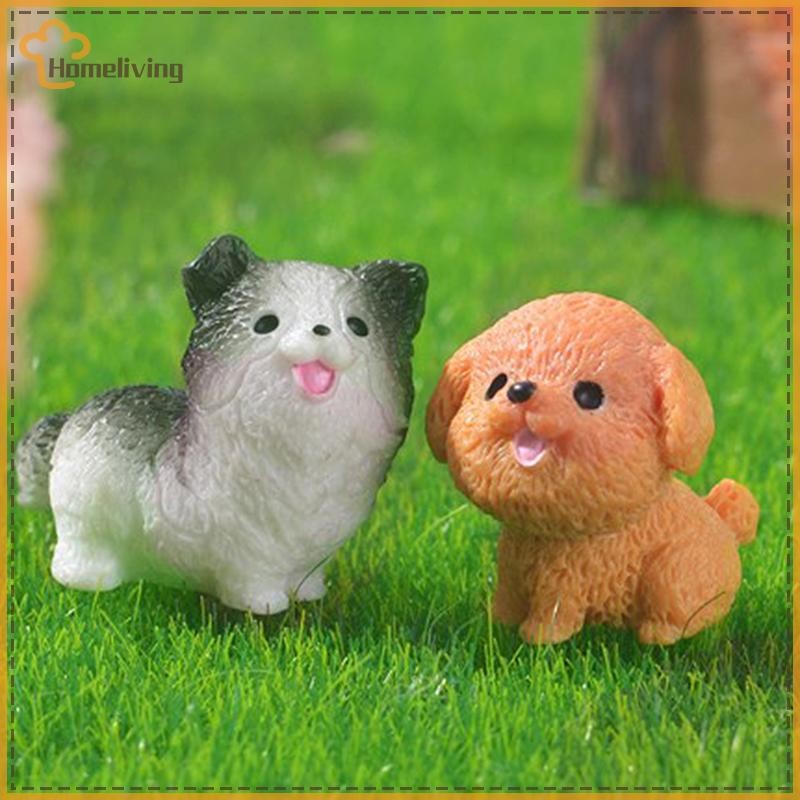 บ้าน 1PC อุปกรณ์โต๊ะ Figurines Miniatures น่ารักการ์ตูนจําลองสุนัข Micro ภูมิทัศน์เครื่องประดับสําหรับตกแต่งบ้าน TH - รูปที่ 4