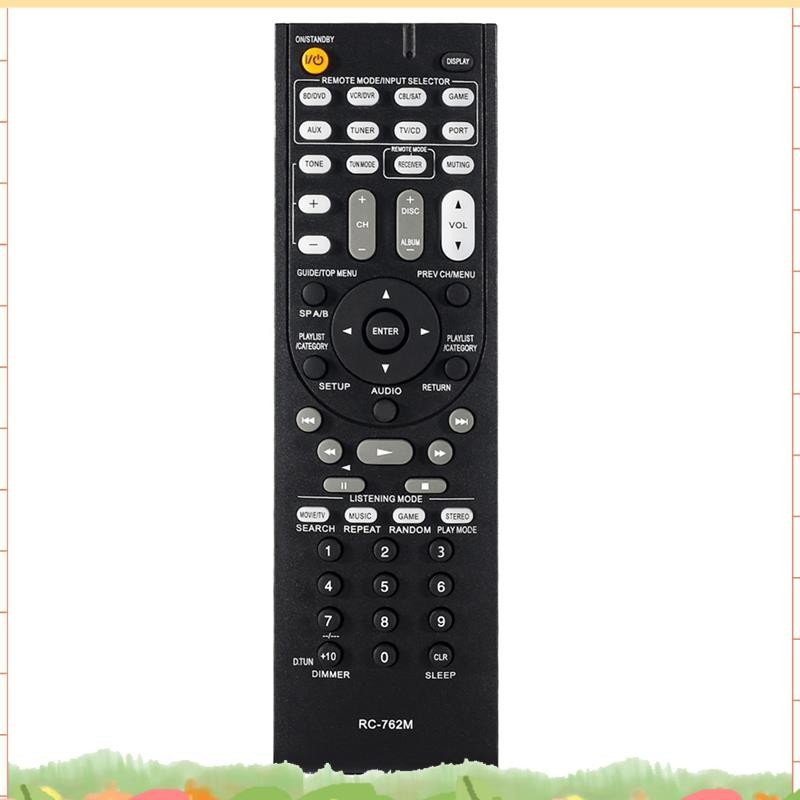 Super 1 ชิ้นรีโมทคอนโทรลเปลี่ยน RC-762M สําหรับตัวรับสัญญาณ AV HT-R380 HT-R290 HT-R390 HT-R538 TX-SR