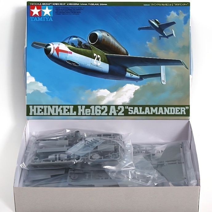 Tamiya ประกอบรุ่น 61097 1/48 He162 A-2 "Fire Lizard" Fighter