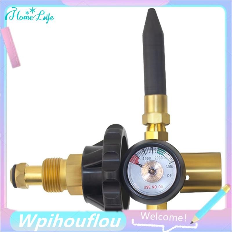 Helium Latex บอลลูน FILLER Air Flow Inflator Regulator 0-3000 PSI พร้อมวัดบอลลูน Helium Tank Regulat