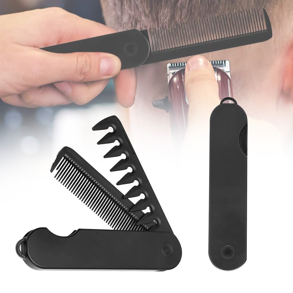 ร้านอยู่กทม.หวีพับได้ 2in1 แปรงหวีผม จัดแต่งทรงผมผู้ชาย แปรงหวีผมพลาสติก แบบพกพา - รูปที่ 3