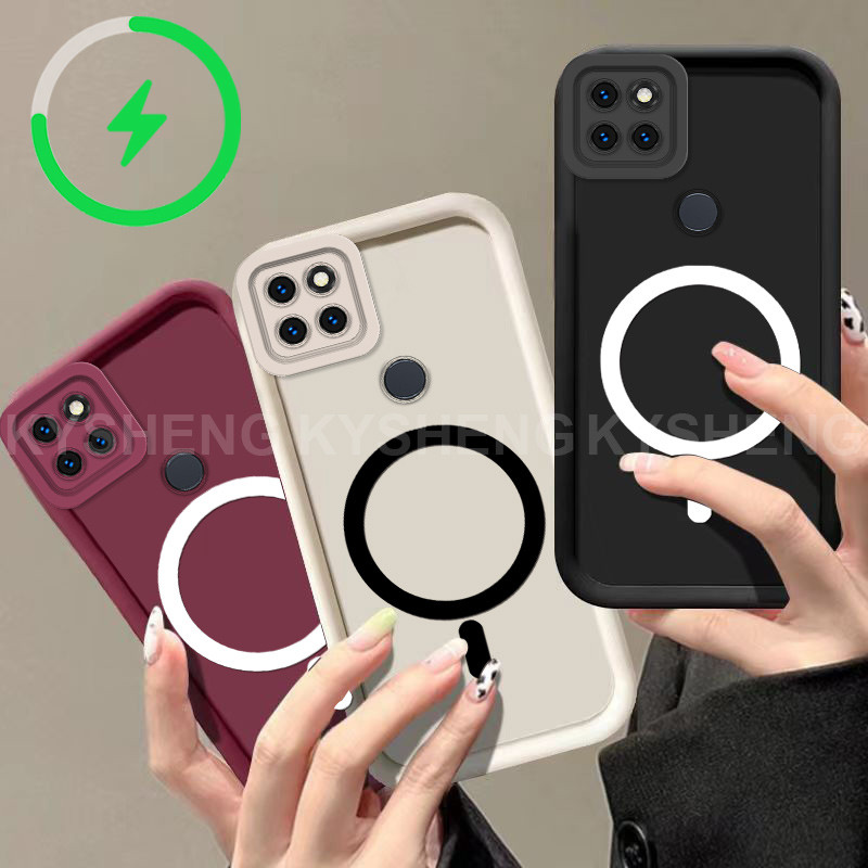 สําหรับRealme C12 C15 C25 C25S C21 C21Y C25Yเคสโทรศัพท์ชาร์จแม่เหล็กSimple anti DROPถุงลมนิรภัยซิลิโคนTPU soft shell 012 ราคา ถูกที่สุด ดีลบีเคเค แกลเลอรีภาพที่ 9