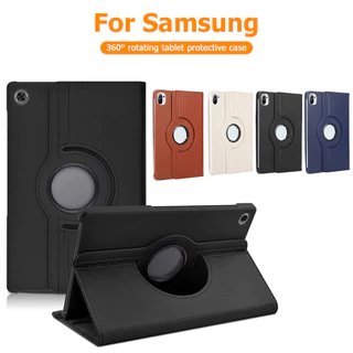 ลิ้นจี่ ลาย หมุนแบน เคส เคสแท็บเล็ตซัมซุง For Samsung Tab A9 A11 Plus A8 S9 S10 FE S7 S8 S6 A7 Lite 360°วัสดุอะคริลิ เคส