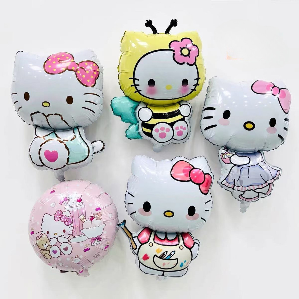 ใหม่ HelloKitty บอลลูนการ์ตูนบอลลูนเด็กวันเกิดตกแต่งวันเกิดบอลลูนลอย Air บอลลูน NCOY