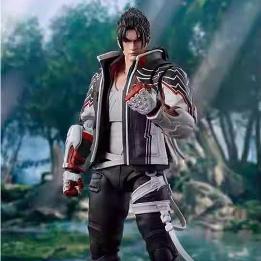 รับประกันของแท้-Bandai shf Tekken 8 Kazama Ren Mishima One Eight Joints Movable Figure Ready Stock