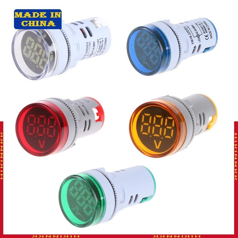 HIK จอแสดงผลดิจิตอล LED โวลต์มิเตอร์ AC 60-500V เครื่องวัดแรงดันไฟฟ้า Monitor Meter Gauge