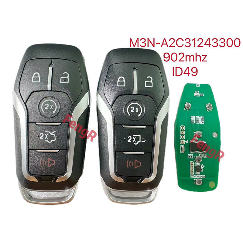适用于15年福特5键智能遥控汽车钥匙49芯片902频率M3N-A2C3124330
