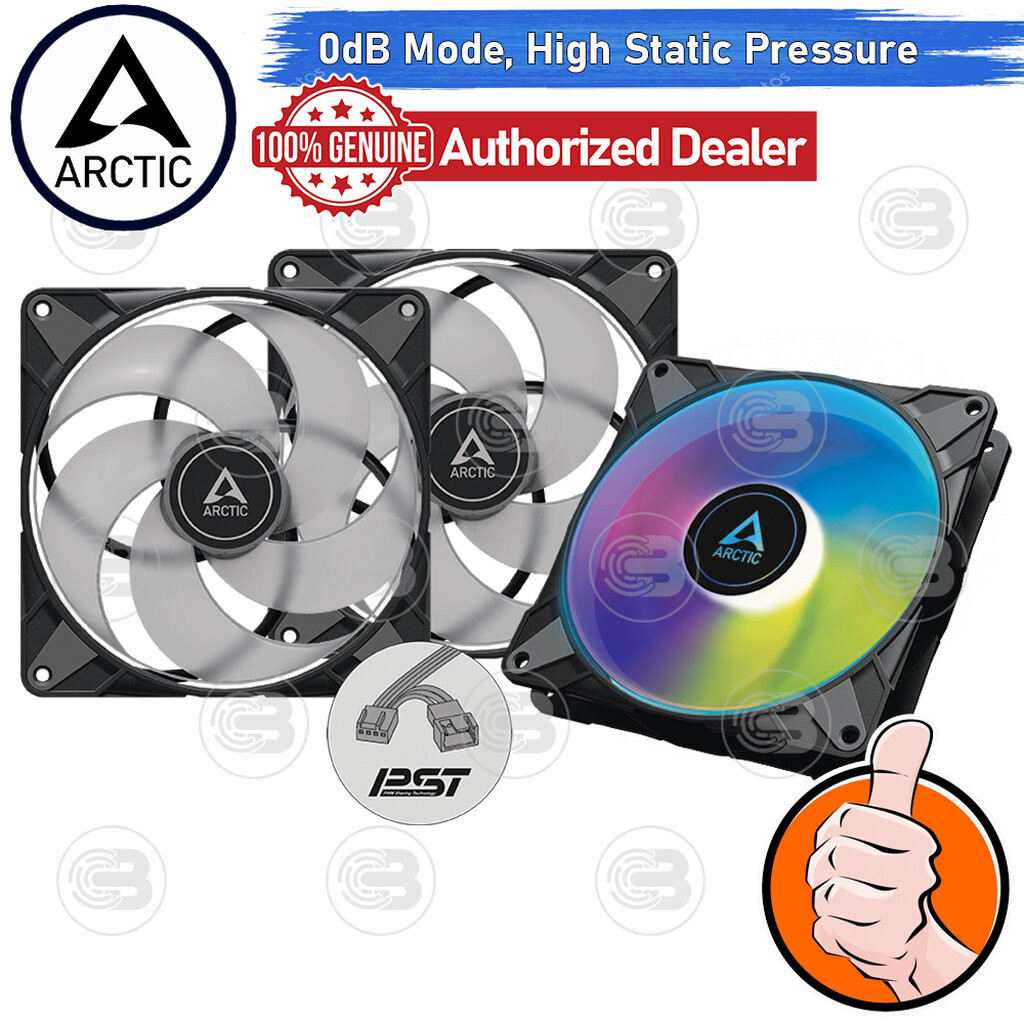 [CoolBlasterThai] ARCTIC P14 PWM PST A-RGB 0dB (size 140 mm.) X3 Value Pack PC Fan Case ประกัน 6 ปี 
