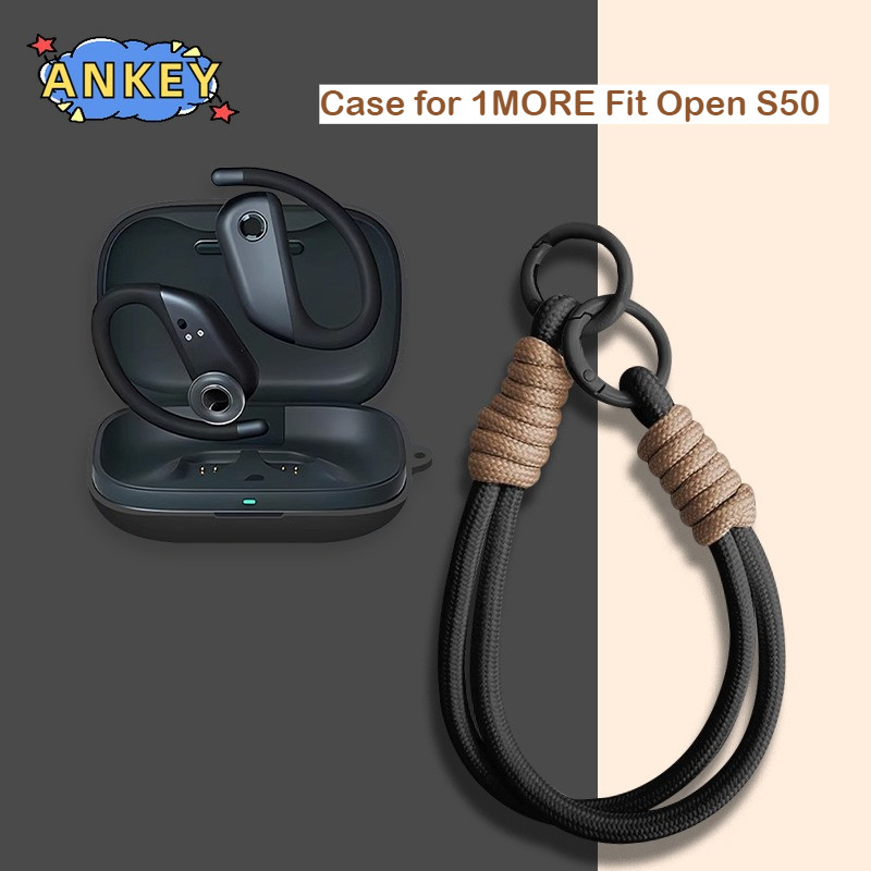 for 1MORE Fit Open S50 Protective Case Nylon Lanyard Soft Cover Shells Washable Housing Anti Dust Sl