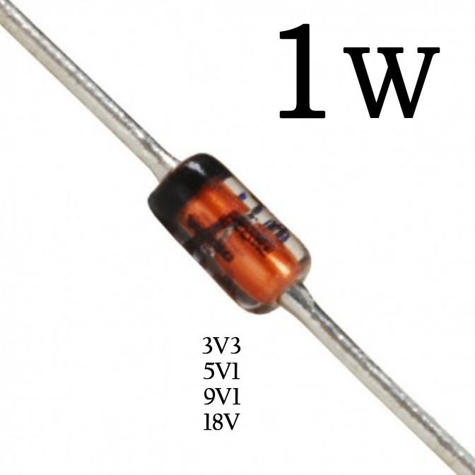 (TS) DIEDE DIODE ZENER 1 WATT 3V3 5V1 9V1 18V