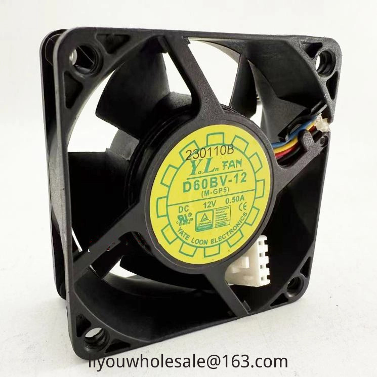6025 0.5A Yuelun 12V พัดลมระบายความร้อนไฟฟ้าควบคุมแชสซี D60BV-12 tta10