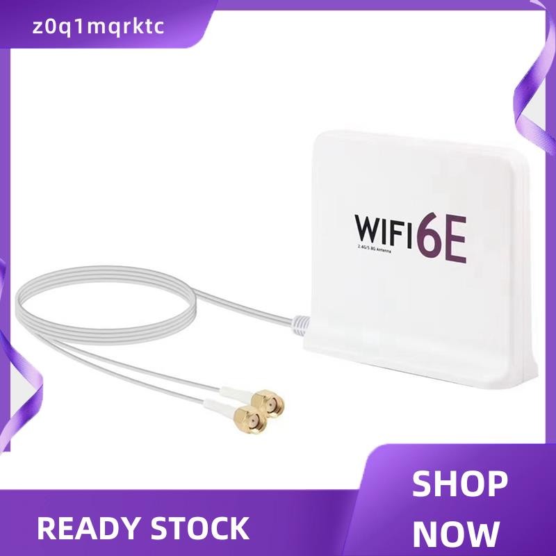 z0q1mqrktc แบบพกพา 2.4G/5G/6G WiFi 6E เสาอากาศพร้อมสายเสาอากาศไร้สายในร่มด้านล่างแม่เหล็กสําหรับการ์