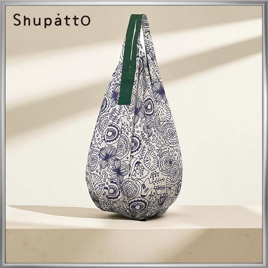Marna Shupatto Compact Bag Drop (Flower Pattern) Eco Bag Shupatto Foldable (Drop Vertical / Durable)