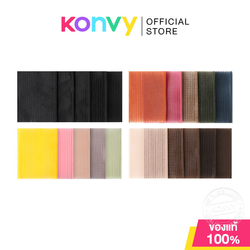 KVY Velcro Hair Sticker 10pcs เควีวาย แผ่นแปะเก็บไรผม 10 ชิ้น (Black Color/Dark Color/Light Color/Brown Color)