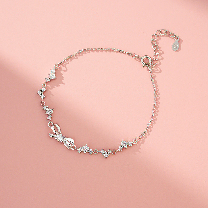 สร้อยคอโบว์ S999.9 VIP สไตล์หรูหรา ขนาด 16.5+4.5 ซม. มีน้ำหนัก 2.77 กรัม และเป็นของมงคล