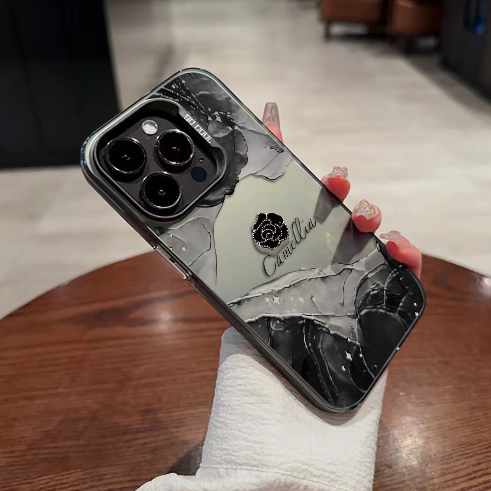 IMD เคส OPPO A5 Pro A3X A60 A79 A17 A16 A18 A15 A57 A54 A78 A5s A58 A53 A12 A38 A77 5G เคสกันกระแทกฝาหลังชุบเงินหรูหรา - รูปที่ 5