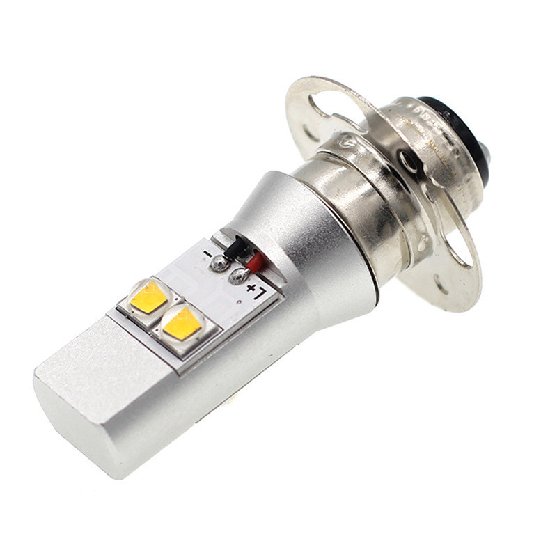 摩托车大灯6-24V P15D-30 LED远近光电单车头灯无极性前大灯超亮