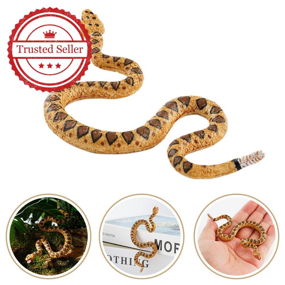 จําลองงูยางนุ่มของเล่นฮาโลวีนน่ากลัวงูปลอมสร้างสรรค์สนุกรุ่น Props Fright V9g3