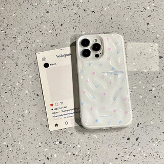 เคสไอโฟน13 โรแมนติกดาวโบว์ผูกนุ่ม สำหรับ IPhone 16 15 11 14 12 13 Pro Max 16 14 8 7 6 15 Plus 13 16 14 12 15 Pro XS XR