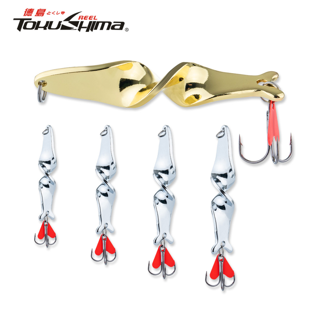 ช้อนล่อปลาโลหะ Spinners หลายขนาด น้ำหนัก 10g, 14g, 21g, 28g พร้อม Treble Hook
