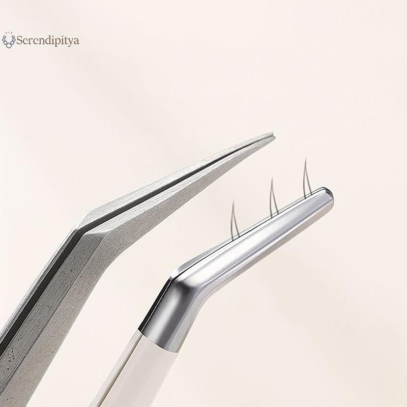 SEE แหนบขนตาคลิปสแตนเลส Anti-Static Superhard ความแม่นยําสูงแหนบเส้นใยเคล็ดลับเครื่องมือแต่งหน้า TH