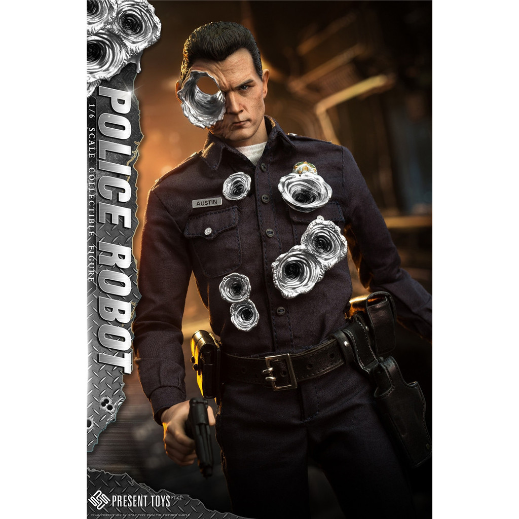 [Collection Boutique] Ready Stock PRESENT TOYS 1/6 Robot Police T1000 Action Figure PT-sp62