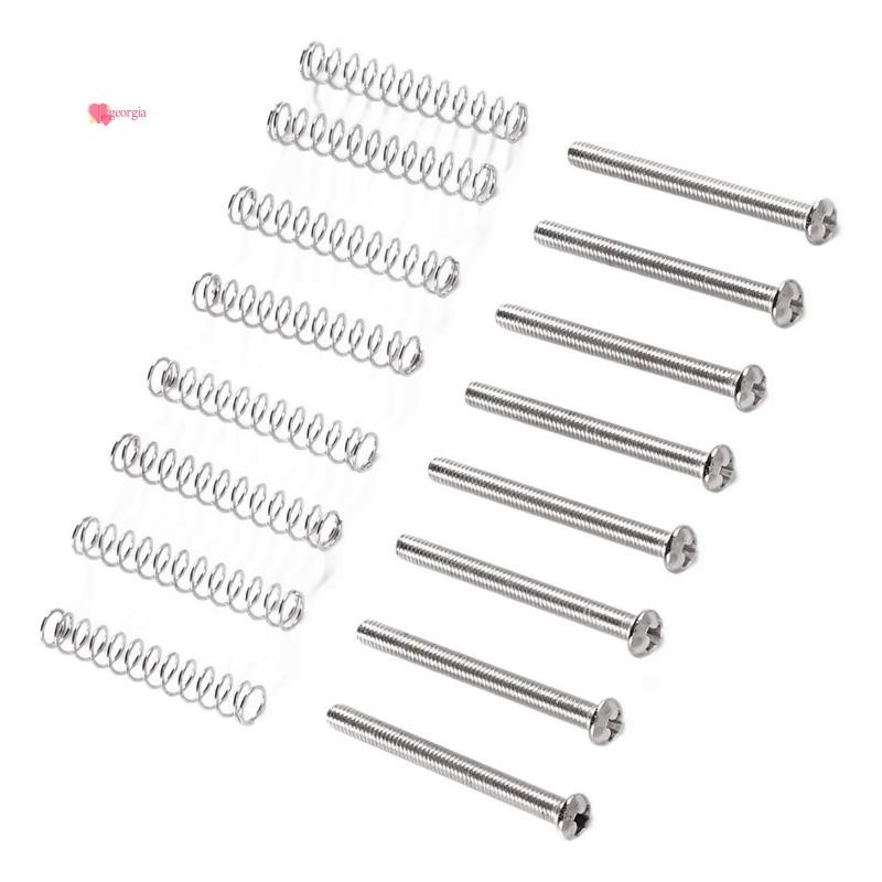 georg338 ชิ้น M3x30MM กีตาร์ไฟฟ้า Humbucker Pickup ปรับความสูงสกรูและสปริง