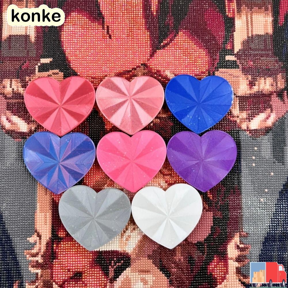 เมื่อไร รักเพชรจิตรกรรมเครื่องมือถาด,งานฝีมือ ทําเอง เย็บปักถักร้อยเพชรภาพวาดถาดกล่องเก็บ,รูปหัวใจหลายสีลูกปัดออแกไนเซอร์ลูกปัดเรียงลําดับถาดเก็บ