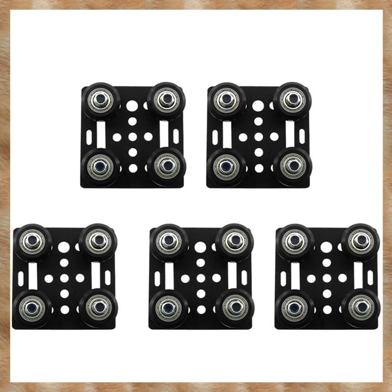 [KYG] 5X 3D เครื่องพิมพ์อลูมิเนียม 2020 V-Slot แผ่นสไลด์สําหรับโปรไฟล์ V-Slot ห้ารูเล็ต