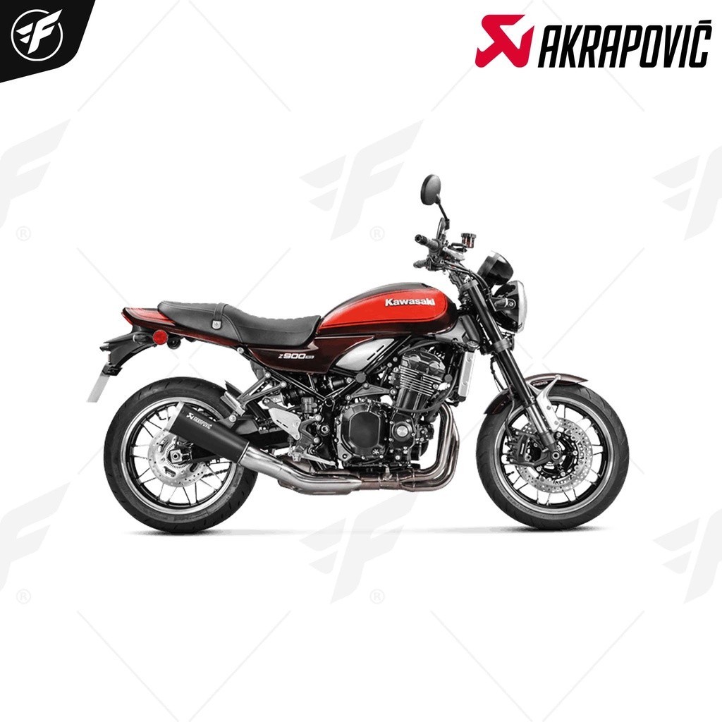ท่อสูตร/ท่อแต่ง/ท่อไอเสีย Akrapovic Slip on Black Retro : for Kawasaki Z900RS 2018