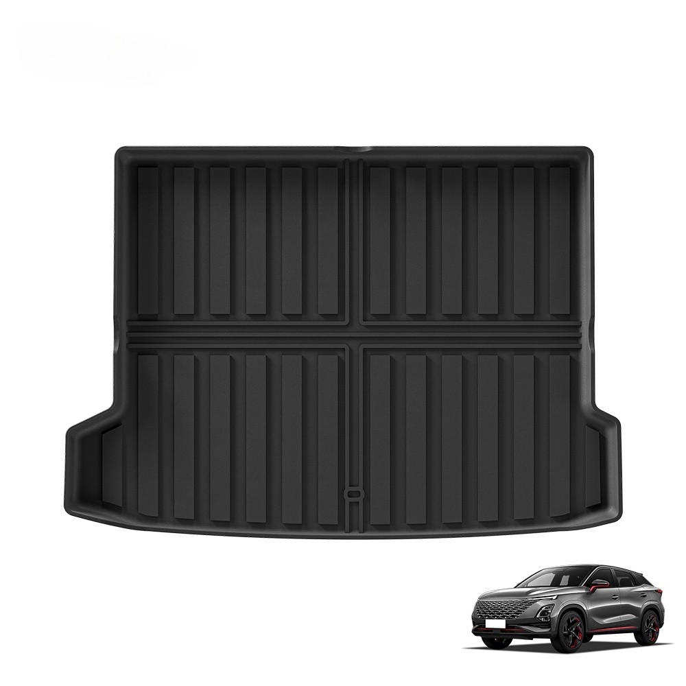 สําหรับ Chery OMODA 5 C5 FX การใช้ 2024 2025 รถพรมปูพื้น Trunk Pad TPE 3D เท้า Pad สีดํา