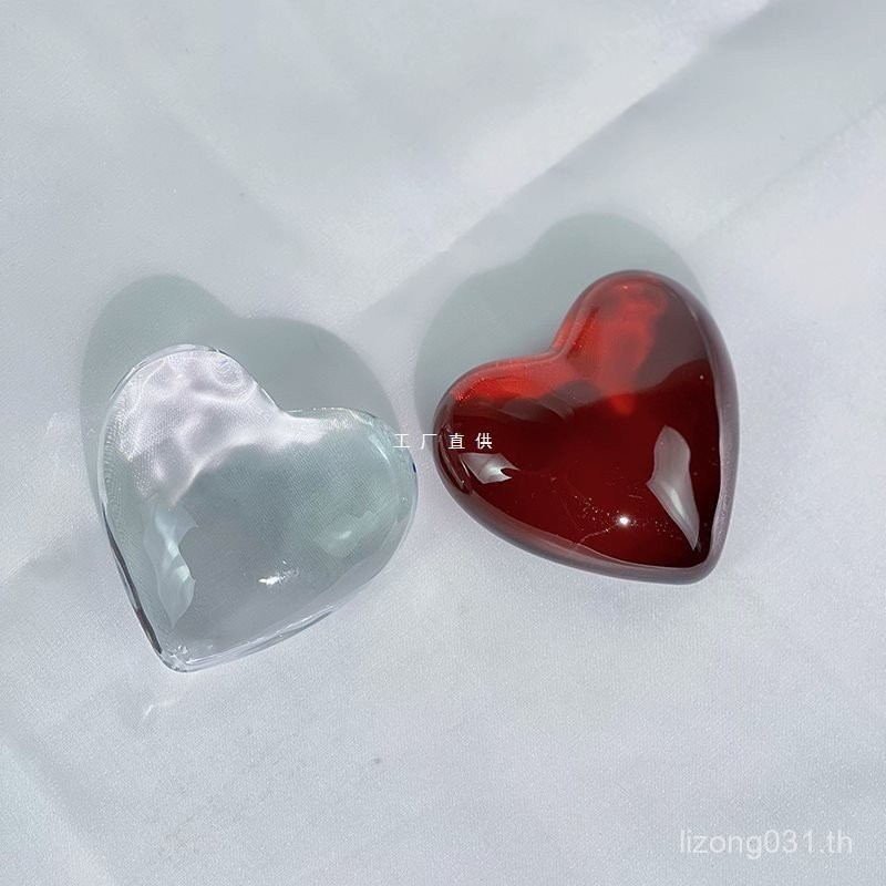 ~~ Great Beautiful Heart เครื่องประดับตกแต่งของขวัญตกแต่งรูปหัวใจสีแดง Paperweight สีแดง Love You กร