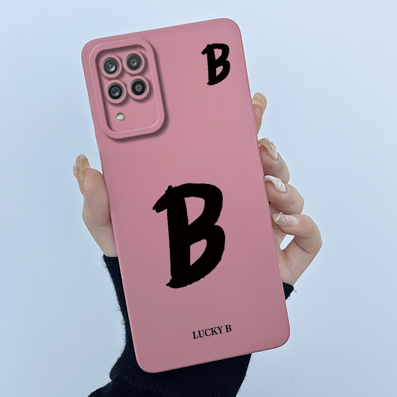 สําหรับ Samsung Galaxy A12 SM-A125F กรณี Lucky จดหมายเริ่มต้นคู่ซิลิโคนนุ่มกันชนโทรศัพท์สําหรับ SamsungA12 M12 ปลอก 6.5 นิ้ว - รูปที่ 2